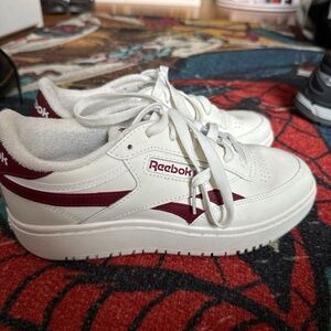 Reebok White and Red Sneakers